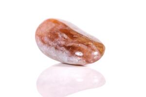 Macro mineral stone jasper on a white background photo