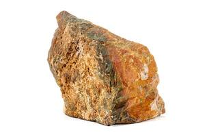 macro Roca jaspe mineral en blanco antecedentes foto