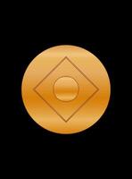 Gold Gradient Texture Graphic Shape Isolated on Black Cover Minimalist Poster Template vector