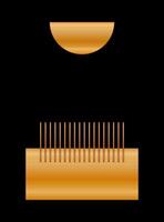 Gold Gradient Texture Graphic Shape Isolated on Black Cover Minimalist Poster Template vector