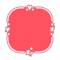Frame with hearts. Valentine's Day rounded square background with heart icons. Love and romance. vector