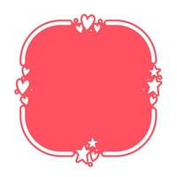 Frame with hearts. Valentine's Day rounded square background with heart icons. Love and romance. vector