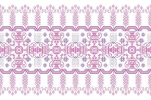 floral píxel Arte modelo en blanco fondo.geometrico étnico oriental bordado vector ilustración.pixel estilo, abstracto fondo, cruz puntada.diseño para Textura, tela, tela, bufanda, mesa corredor.
