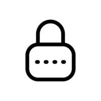 Lock Password icon in trendy outline style isolated on white background. Lock Password silhouette symbol for your website design, logo, app, UI. Vector illustration, EPS10.