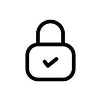 Safe Lock icon in trendy outline style isolated on white background. Safe Lock silhouette symbol for your website design, logo, app, UI. Vector illustration, EPS10.