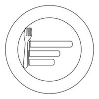 Vector fork, knife continuous one line drawing on white background stock illustration