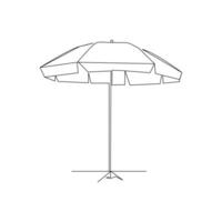 Vector continuous single liner art illustration of umbrella concept of safety