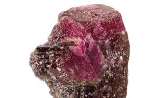 Macro tourmaline mineral stone on white background photo