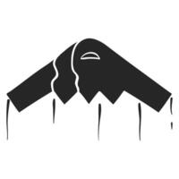 Hand drawn Stealth bomber vector illustration