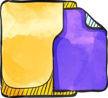 Office folder icon in color drawing. File document arrange rack stacked vector