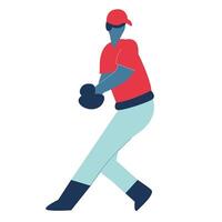 Baseball player collection illustrations vector