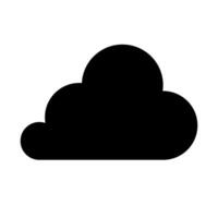 Clouds and weather glyph icons vector
