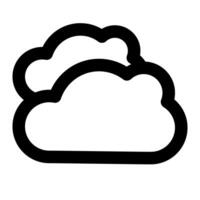 Clouds and weather outline icons vector