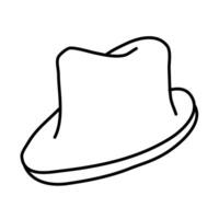 mujer sombrero de verano garabatos icono conjunto vector