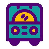 bus transport of education fill icon collections vector