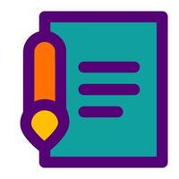 exam learning of education fill icon collections vector