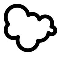 Clouds and weather outline icons vector