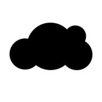 Clouds and weather glyph icons vector