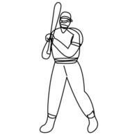 Baseball player collection illustrations vector