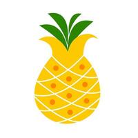 pineapple of summer doodles icon set vector