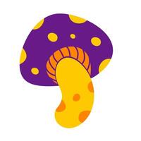 mushroom of summer doodles icon set vector