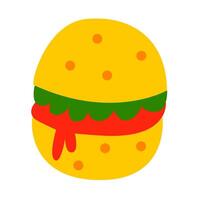 hamburguesa de verano garabatos icono conjunto vector