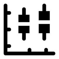 Growing bar graph solid icon sets vector