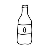 bottle water of summer doodles icon set vector