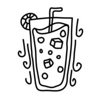 juice of beach doodle illustration vector