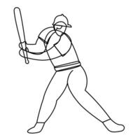 Baseball player collection illustrations vector