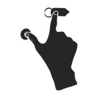 Hand drawn touchpad finger gesture vector illustration