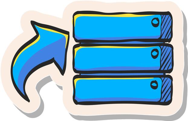 Hand drawn sticker style icon Database