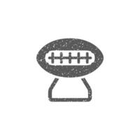 American football trophy icon in grunge texture vector illustration