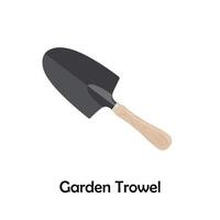 Garden Trowel flat vector isolated on white background. Gardening tools. Work tools. Hand tools. DIY tools.