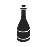 Hand drawn Wine bottle vector illustration