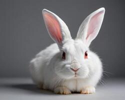 AI generated White Easter Rabbit Ears Isolated. AI Generated photo