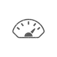 Dashboard icon in grunge texture vector illustration