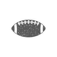 Football icon in grunge texture vector illustration