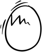 hand drawn cracking egg. Vector illustration.