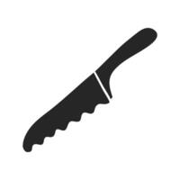 mano dibujado un pan cuchillo vector ilustración
