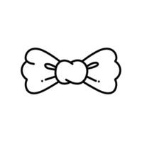 Bow tie icon. Hand drawn vector illustration. Editable line stroke.