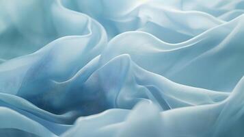 AI generated Light blue stylish silk fabric background textured. High-resolution. AI Generative photo