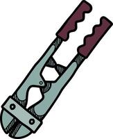 Wire cutter icon  style color vector illustration