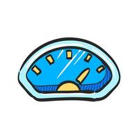 Dashboard icon in hand drawn color vector illustration