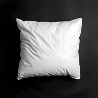 AI generated Top view of white pillow isolated on a white background. High-resolution. AI Generative photo