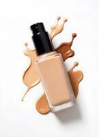 AI generated foundation makeup bottles mockup photo