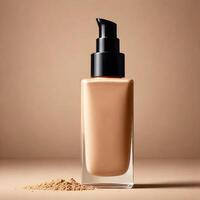 AI generated foundation makeup bottles mockup photo