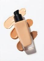 AI generated foundation makeup bottles mockup photo