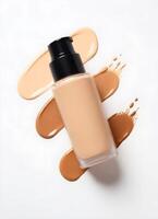 AI generated foundation makeup bottles mockup photo