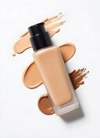 AI generated foundation makeup bottles mockup photo